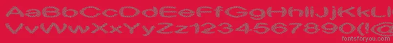 フォントObtuse2 – 赤い背景に灰色の文字