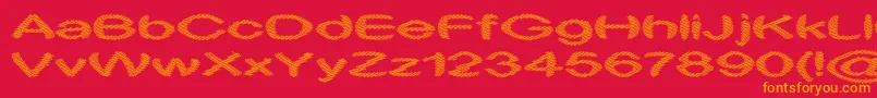 Obtuse2 Font – Orange Fonts on Red Background