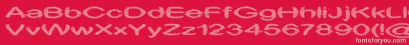 Obtuse2 Font – Pink Fonts on Red Background