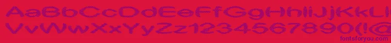 Obtuse2 Font – Purple Fonts on Red Background