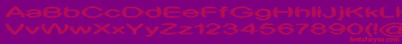 Obtuse2 Font – Red Fonts on Purple Background