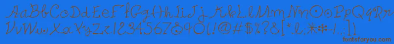 PetersMiroitcTt Font – Brown Fonts on Blue Background