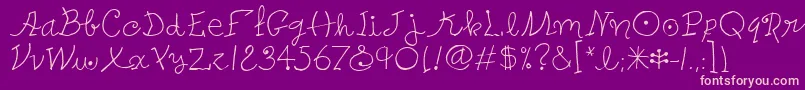 PetersMiroitcTt Font – Pink Fonts on Purple Background