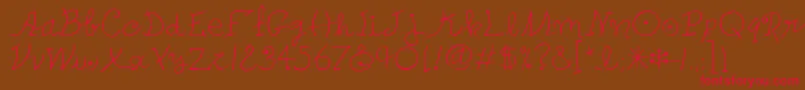 PetersMiroitcTt Font – Red Fonts on Brown Background