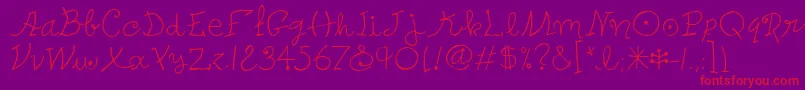 PetersMiroitcTt Font – Red Fonts on Purple Background