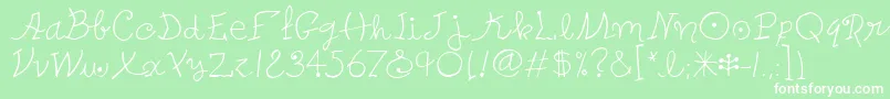 PetersMiroitcTt Font – White Fonts on Green Background