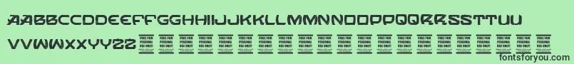 VtksOrbital Font – Black Fonts on Green Background