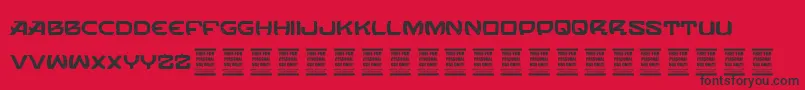 VtksOrbital Font – Black Fonts on Red Background