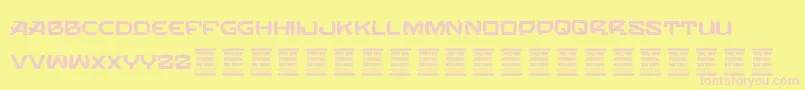 VtksOrbital Font – Pink Fonts on Yellow Background