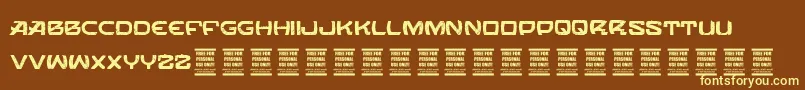 VtksOrbital Font – Yellow Fonts on Brown Background