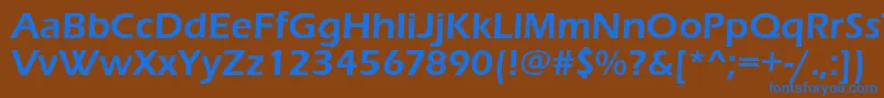 Erasdemic Font – Blue Fonts on Brown Background