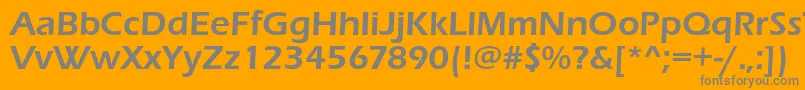 フォントErasdemic – オレンジの背景に灰色の文字