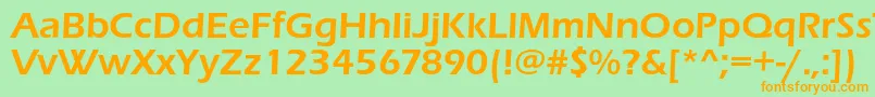 Erasdemic Font – Orange Fonts on Green Background