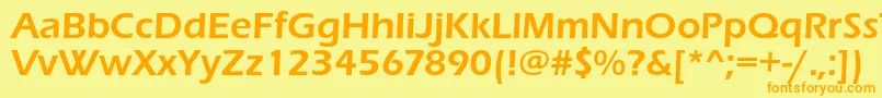 Erasdemic Font – Orange Fonts on Yellow Background