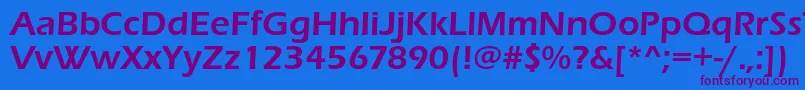 Erasdemic Font – Purple Fonts on Blue Background