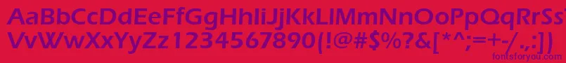 Erasdemic Font – Purple Fonts on Red Background