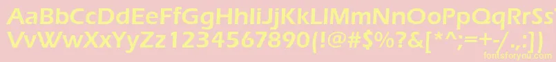 Erasdemic Font – Yellow Fonts on Pink Background