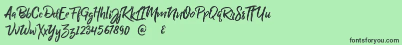 BillyOhio Font – Black Fonts on Green Background