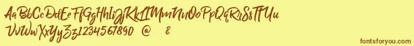 BillyOhio Font – Brown Fonts on Yellow Background