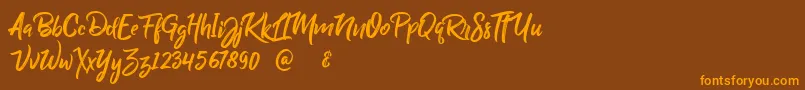 BillyOhio Font – Orange Fonts on Brown Background