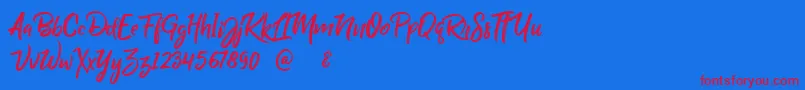 BillyOhio Font – Red Fonts on Blue Background