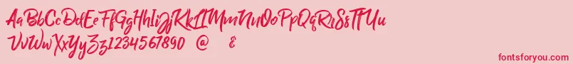 BillyOhio Font – Red Fonts on Pink Background