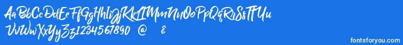 BillyOhio Font – White Fonts on Blue Background