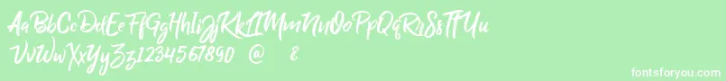 BillyOhio Font – White Fonts on Green Background