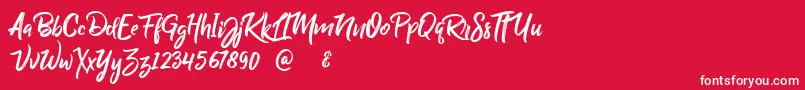 BillyOhio Font – White Fonts on Red Background