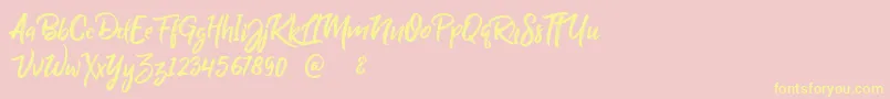 BillyOhio Font – Yellow Fonts on Pink Background