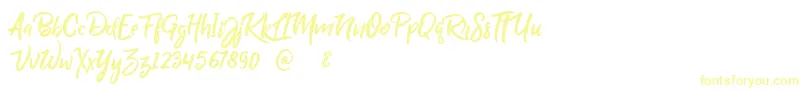 BillyOhio Font – Yellow Fonts on White Background