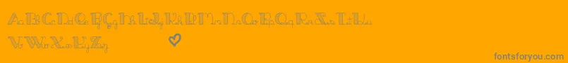 JackAndTheBeanstalkLine Font – Gray Fonts on Orange Background