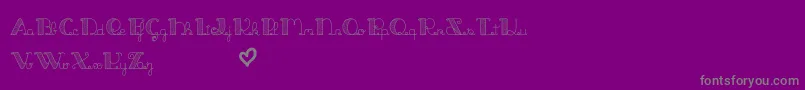 JackAndTheBeanstalkLine Font – Gray Fonts on Purple Background