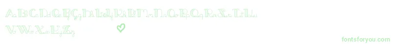 JackAndTheBeanstalkLine Font – Green Fonts on White Background