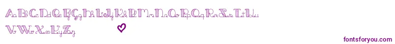 JackAndTheBeanstalkLine Font – Purple Fonts on White Background