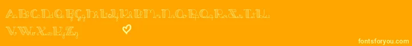 JackAndTheBeanstalkLine Font – Yellow Fonts on Orange Background