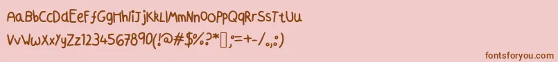 Шрифт Azmoonfleet – коричневые шрифты на розовом фоне