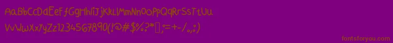 Fonte Azmoonfleet – fontes marrons em um fundo roxo