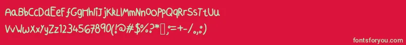 Azmoonfleet Font – Green Fonts on Red Background