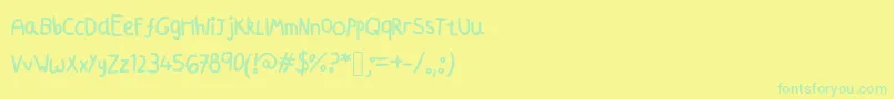 Azmoonfleet Font – Green Fonts on Yellow Background