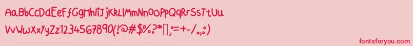Azmoonfleet Font – Red Fonts on Pink Background