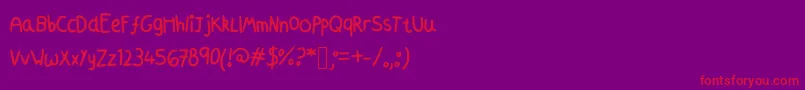 Azmoonfleet Font – Red Fonts on Purple Background
