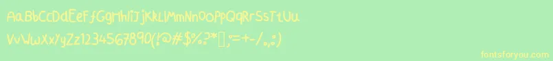 Weitere Informationen zur Azmoonfleet-Schriftart Azmoonfleet-Schriftart – Gelbe Schriften auf grünem Hintergrund