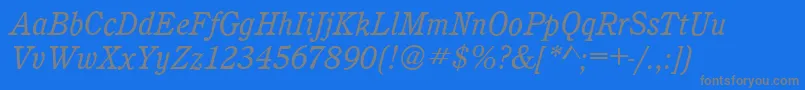 CalgaryBookitalic Font – Gray Fonts on Blue Background
