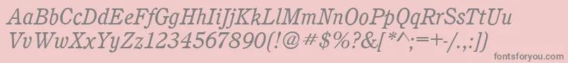 CalgaryBookitalic Font – Gray Fonts on Pink Background