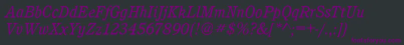 CalgaryBookitalic Font – Purple Fonts on Black Background