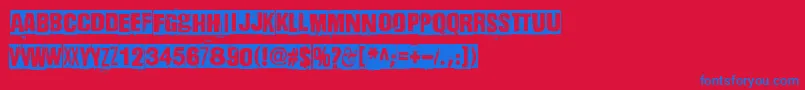 DharmaPunk Font – Blue Fonts on Red Background