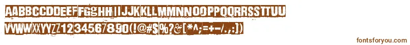 Шрифт DharmaPunk – коричневые шрифты на белом фоне