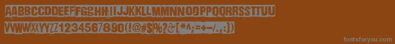 フォントDharmaPunk – 茶色の背景に灰色の文字