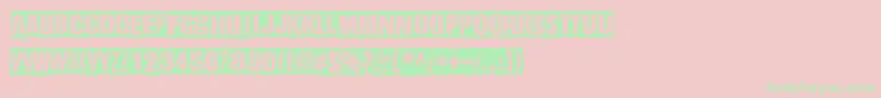 DharmaPunk Font – Green Fonts on Pink Background